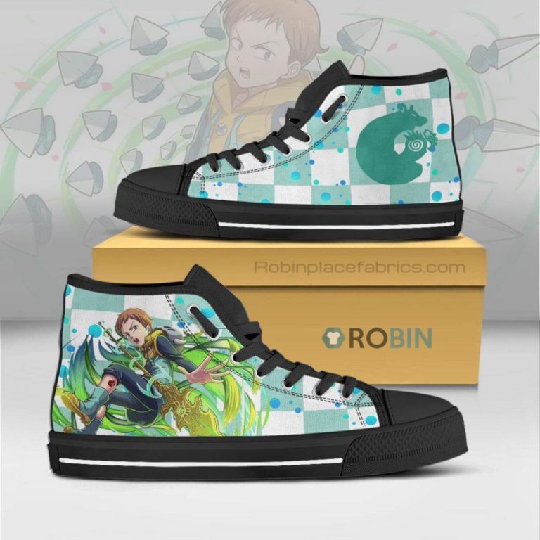 King The Seven Deadly Sins Anime Canvas High Top Shoes