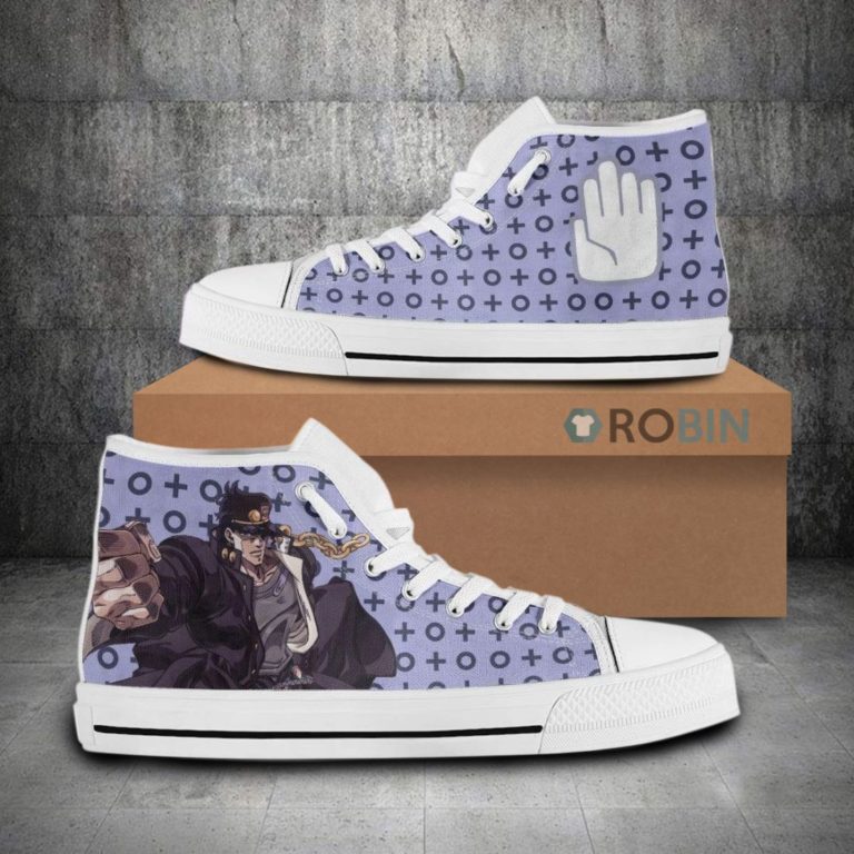 Kujo Jotaro JoJo’s Bizarre Adventure Anime High Top Canvas Shoes