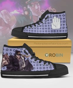 Kujo Jotaro JoJo’s Bizarre Adventure Anime High Top Canvas Shoes