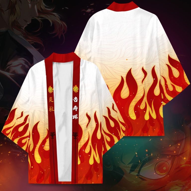 Kyojuro Rengoku  Kimetsu no Yaiba Kimono Cardigan