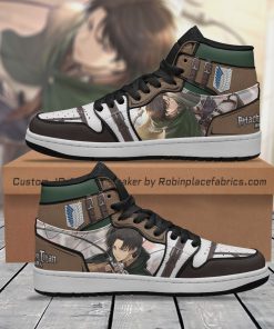 Levi Ackerman JD Sneakers Custom Attack On Titan Anime Shoes Levi Ackerman JD Sneakers Custom Attack On Titan Anime Shoes