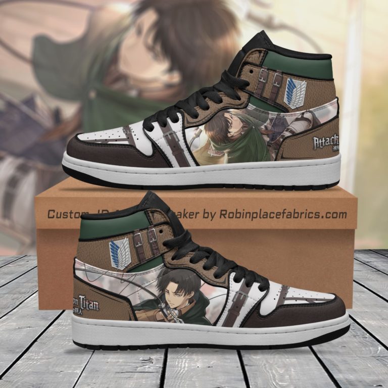 Levi Ackerman JD Sneakers Custom Attack On Titan Anime Shoes