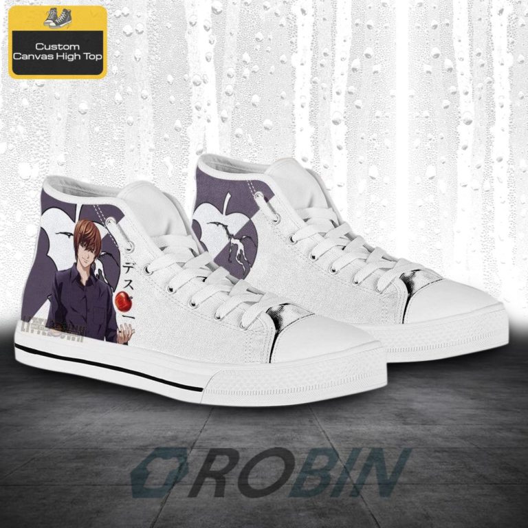 Light Yagami Death Note Anime High Top Canvas Shoes