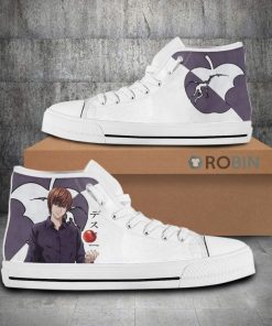 Light Yagami Death Note Anime High Top Canvas Shoes