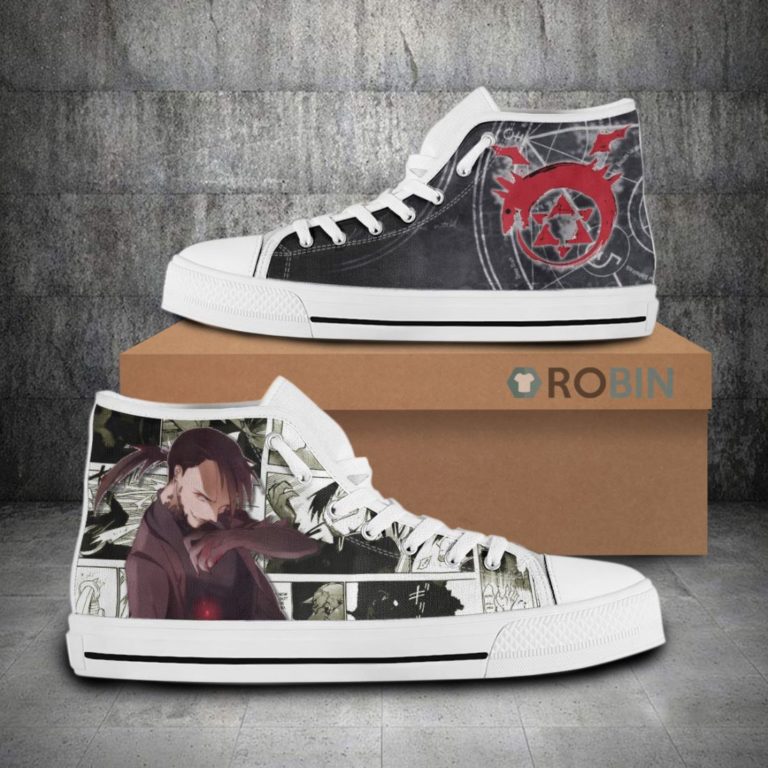 Ling Yao Fullmetal Alchemist Anime Mixed Manga Style Canvas High Top Shoes