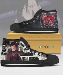 Ling Yao Fullmetal Alchemist Anime Mixed Manga Style Canvas High Top Shoes
