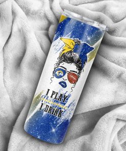 Girl With Los Angeles Rams Custom Name Stainless Steel Skinny Tumbler Girl With Los Angeles Rams Custom Name Stainless Steel Skinny Tumbler