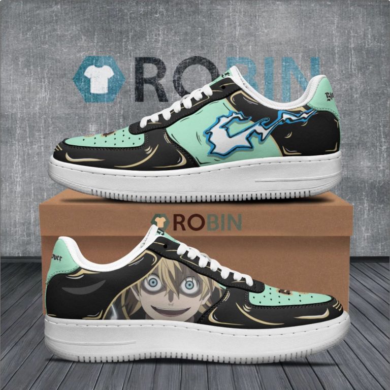 Luck Voltia Air Force 1 Sneakers Custom Black Clover Anime Shoes