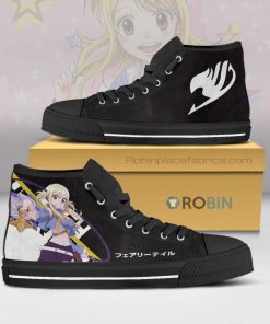 Lucy Heartfilia Fairy Tail Anime Canvas High Top Shoes (Kid and Adult size available)