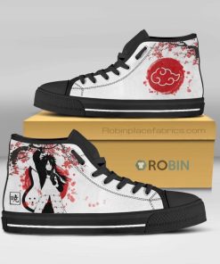 Akatsuki Madara Naruto-Anime Canvas High Top Shoes Akatsuki Madara Naruto-Anime Canvas High Top Shoes
