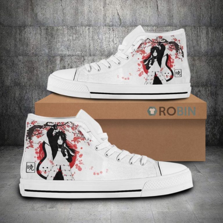Madara Akatsuki Naruto Anime Canvas High Top Shoes (Kid and Adult size available)