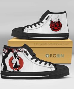 Madara Mangekyo Sharingan Naruto Anime Canvas High Top Shoes