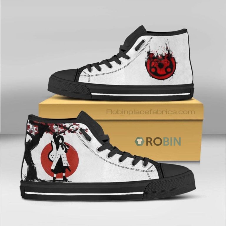 Madara Naruto Anime High Top Canvas Shoes