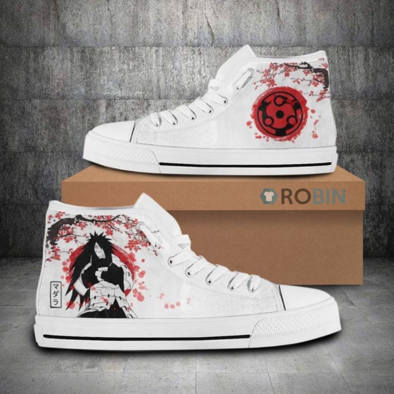 Mangekyou Sharingan Madara Naruto Anime Canvas High Top Shoes