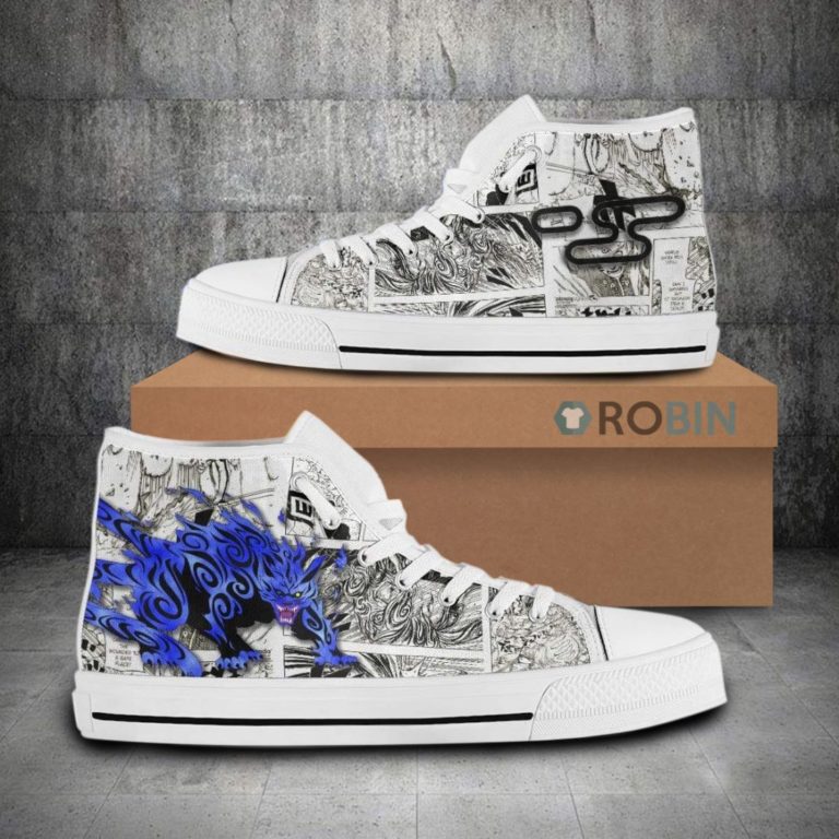 Matatabi Tailed Beast Naruto Anime Mixed Manga High Top Canvas Shoes
