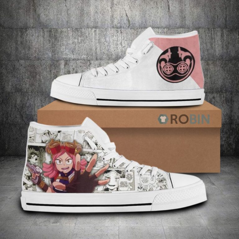 Mei Hatsume My Hero Academia Anime Mixed Manga Style High Top Canvas Shoes