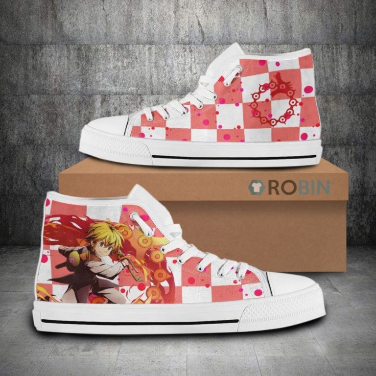 Meliodas The Seven Deadly Sins Anime Canvas High Top Shoes (Kid and Adult size available)
