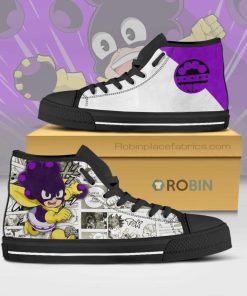 Minoru Mineta My Hero Academia Anime Mixed Manga Style Canvas High Top Shoes