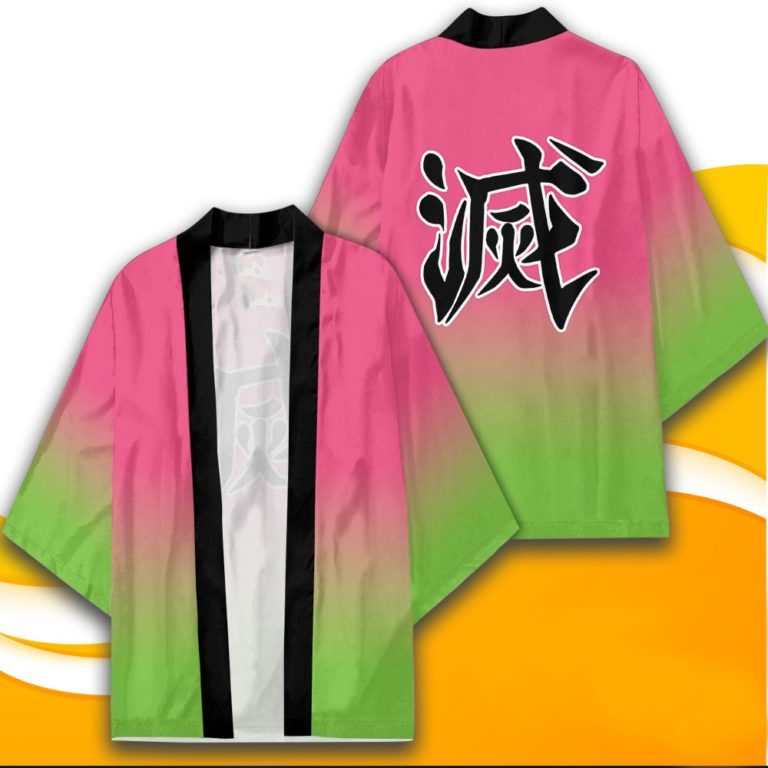 Mitsuri Kanroji Kimono Custom Uniform Anime Demon Slayer Kimono Cardigan