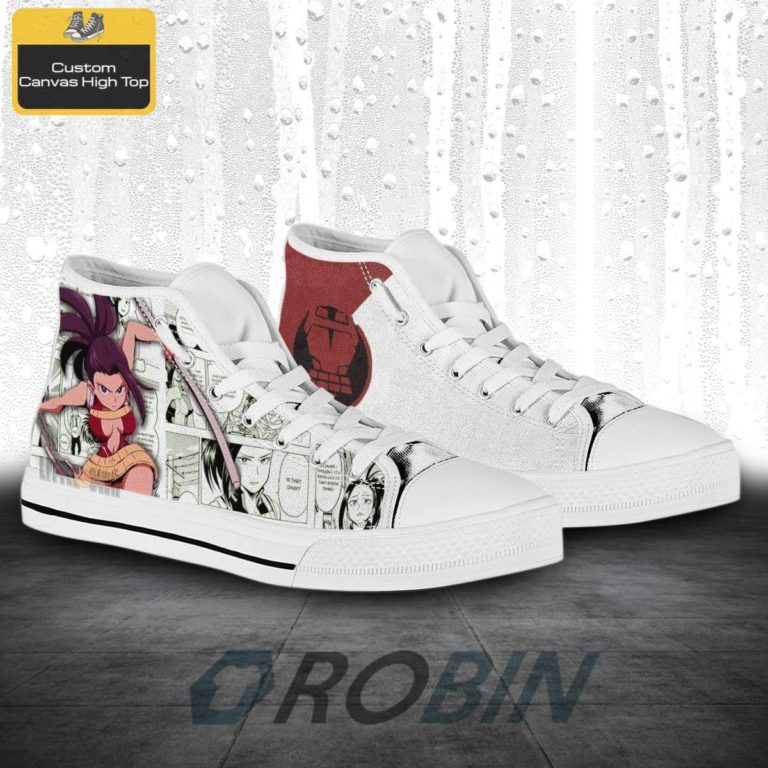 Momo Yaoyorozu My Hero Academia Anime Mixed Manga Style Canvas High Top Shoes