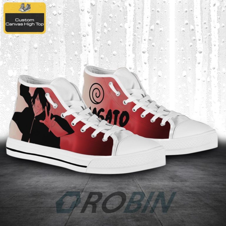 Nagato Naruto Anime Canvas High Top Shoes