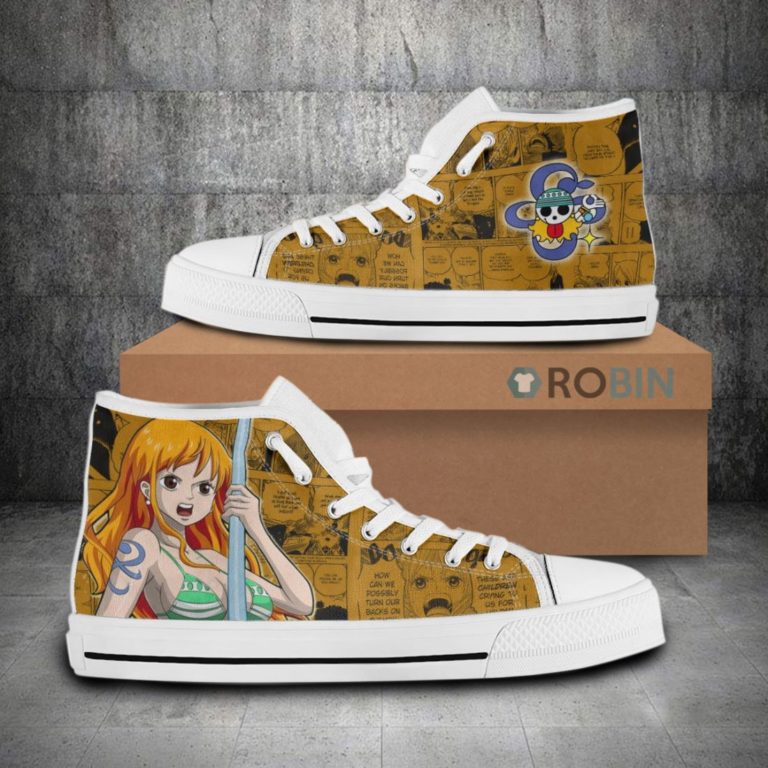 Nami One Piece Anime Canvas High Top Shoes