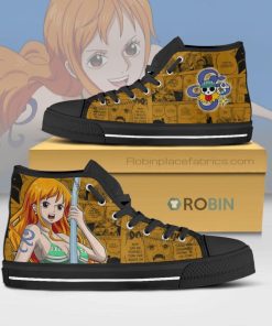 Nami One Piece Anime Canvas High Top Shoes