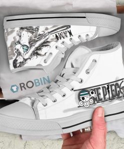 Nami One Piece Anime Watercolor Canvas High Top Shoes