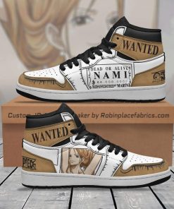 Nami Wanted JD Sneakers Custom One Piece Anime Shoes