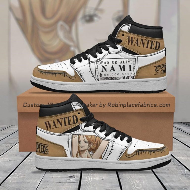 Nami Wanted JD Sneakers Custom One Piece Anime Shoes