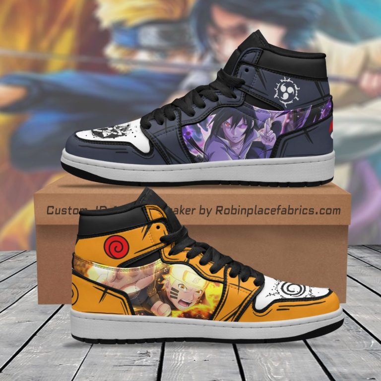 Naruto X Sasuke JD Sneakers Custom Naruto Anime Shoes