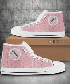 Nezuko Demon Slayer Anime High Top Canvas Shoes