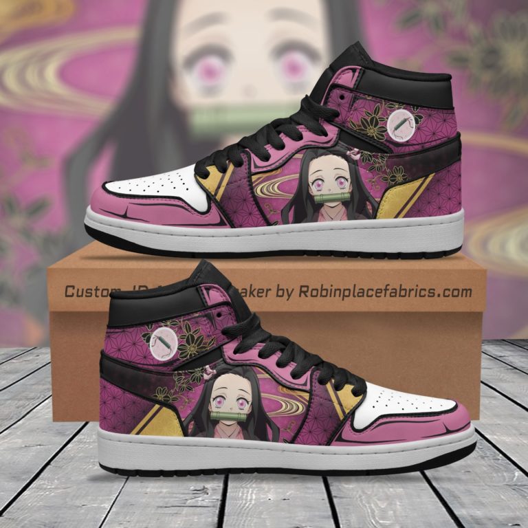 Nezuko Demon Style Sneakers Demon Slayer Custom Anime Shoes