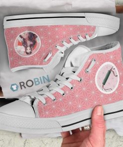 Nezuko Kamado Demon Slayer Anime Canvas High Top Shoes