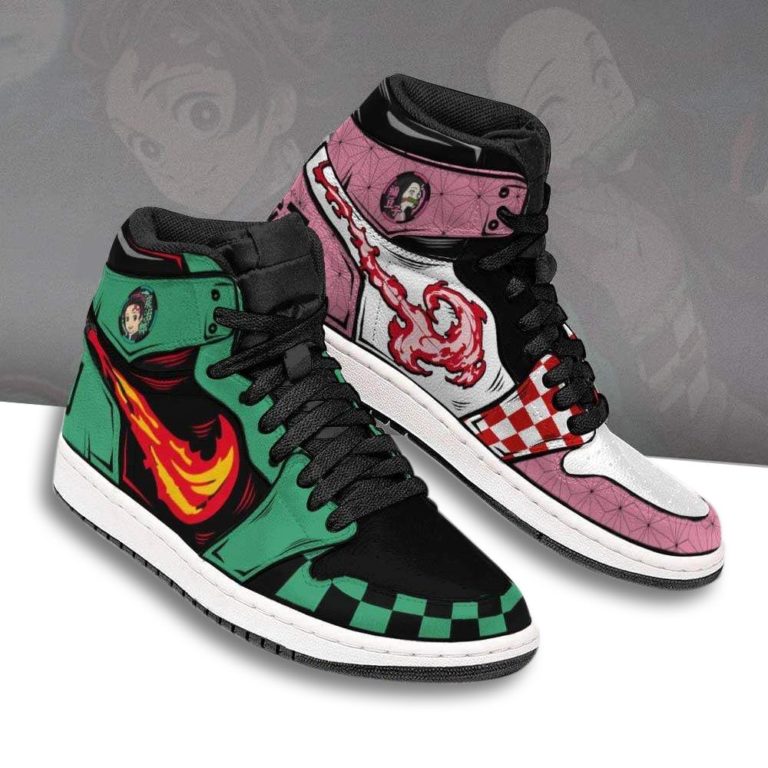 Nezuko X Tanjiro JD Sneakers Custom Breathing Demon Slayer Anime Shoes