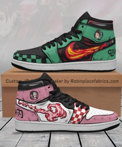 Nezuko X Tanjiro JD Sneakers Custom Breathing Demon Slayer Anime Shoes Nezuko X Tanjiro JD Sneakers Custom Breathing Demon Slayer Anime Shoes