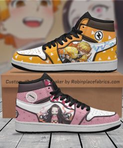 Nezuko X Zenitsu JD Sneakers Custom Demon Slayer Anime Shoes