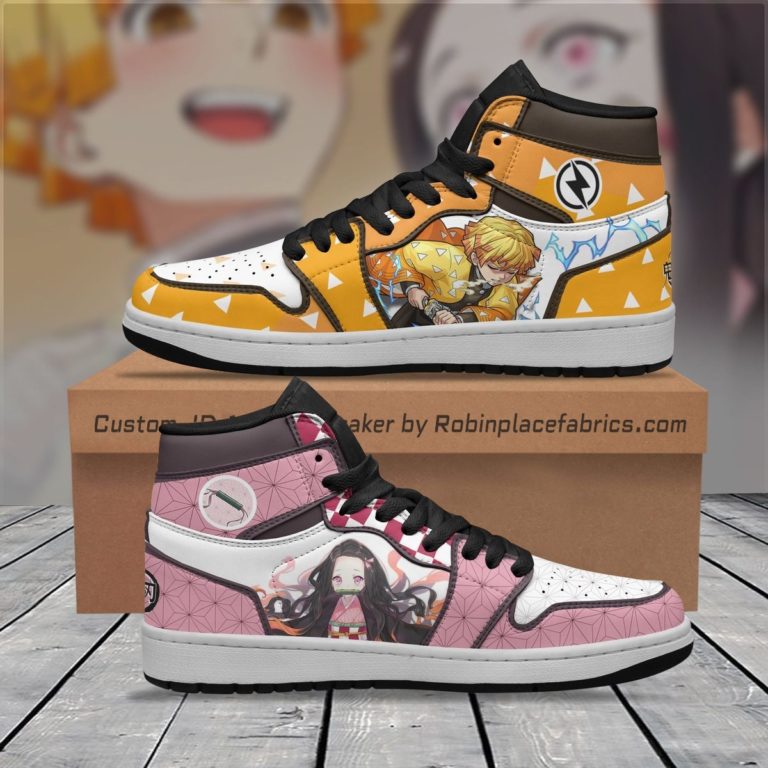 Nezuko X Zenitsu JD Sneakers Custom Demon Slayer Anime Shoes