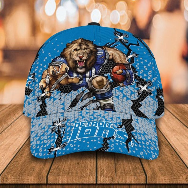NFL Detroit Lions Mascot 3D Print Cap, Hat - RobinPlaceFabrics
