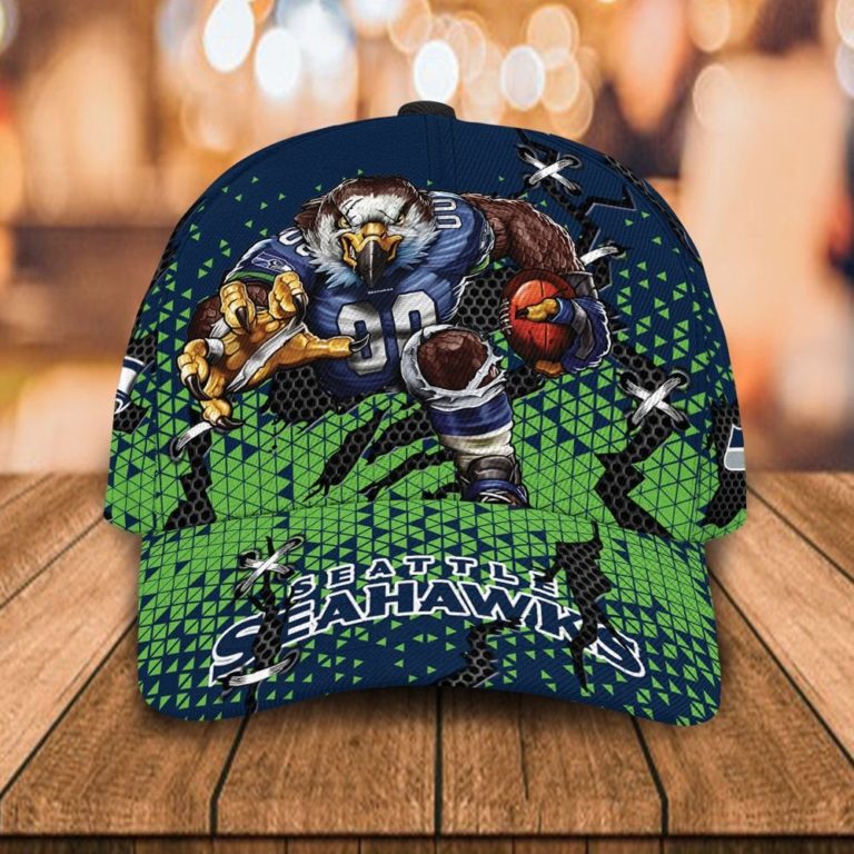 NFL Seattle Seahawks Mascot 3D Print Cap, Hat