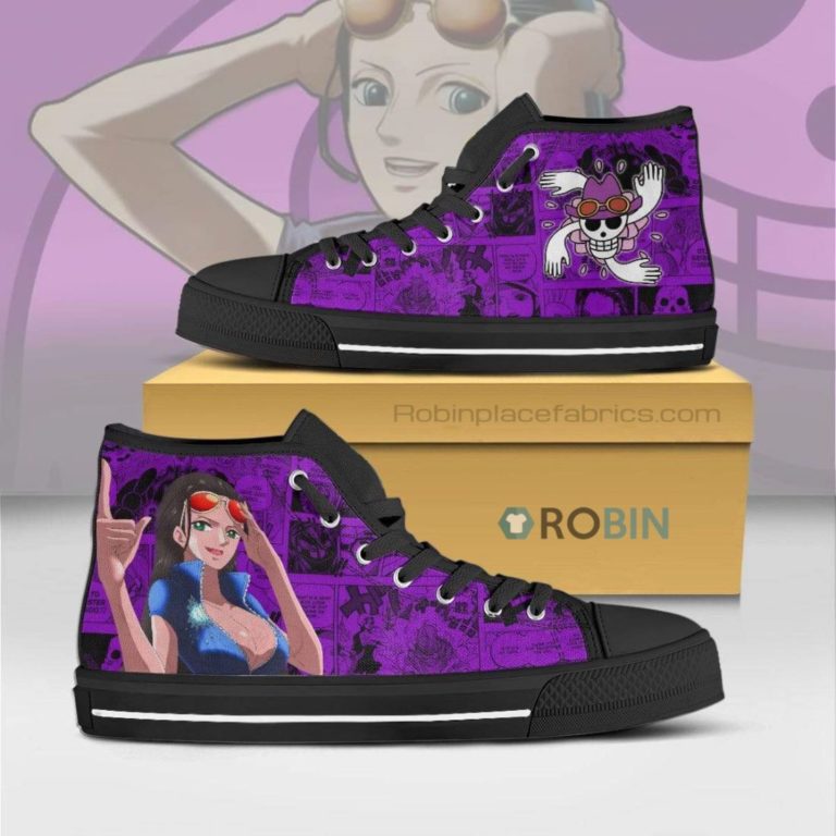 Nico Robin One Piece Anime Canvas High Top Shoes (Kid and Adult size available)