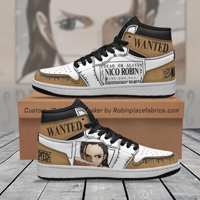 Nico Robin Wanted Custom Jordan 1 Sneakers