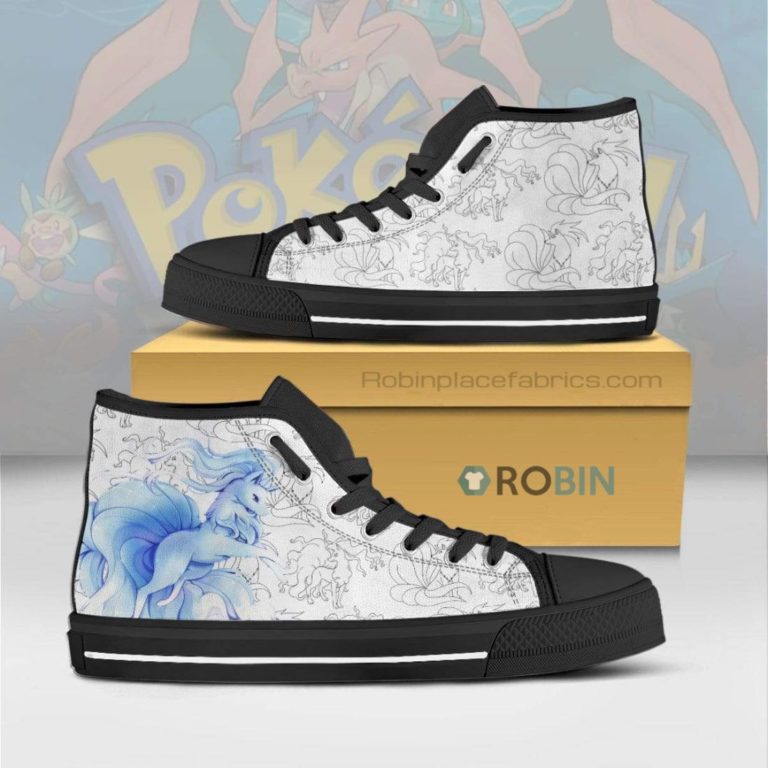 Ninetales Pokemon Anime Canvas High Top Shoes