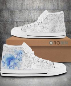 Ninetales Pokemon Anime Canvas High Top Shoes