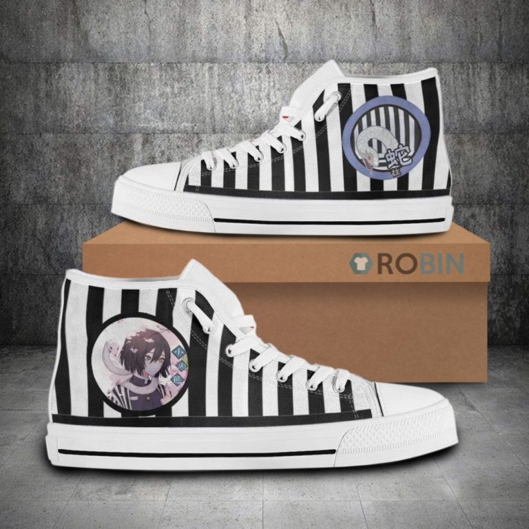 Obanai Iguro Demon Slayer Anime High Top Canvas Shoes