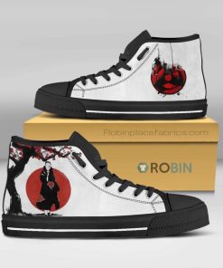 Obito Mangekyo Sharingan Naruto Anime High Top Canvas Shoes
