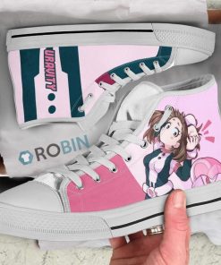 Ohaco Uraraka My Hero Acadamia Anime Canvas High Top Shoes
