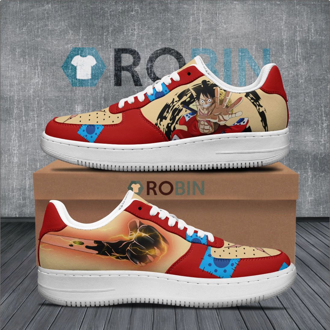 Nike, Shoes, Nike Custom Air Force One Piece Luffy M