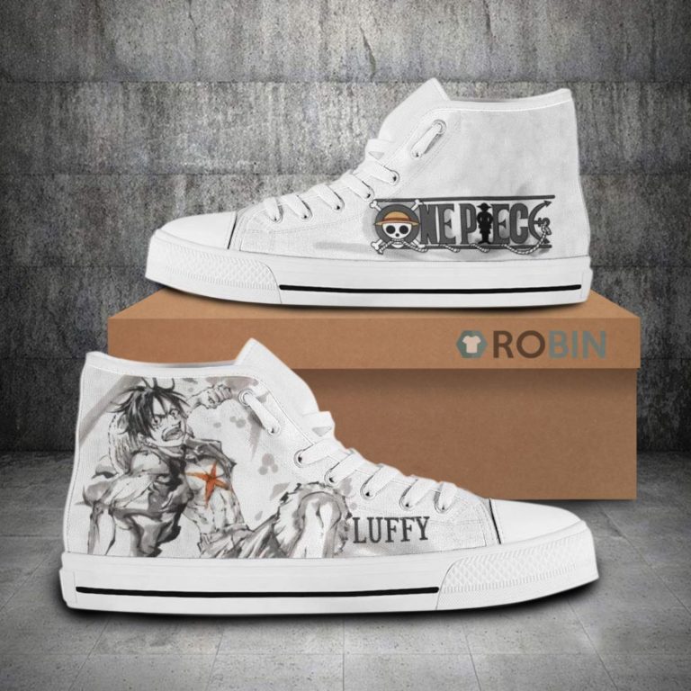 One Piece Luffy Anime High Tops Canvas High Top Shoes