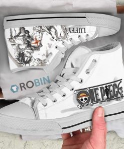 One Piece Luffy Anime High Tops Canvas High Top Shoes